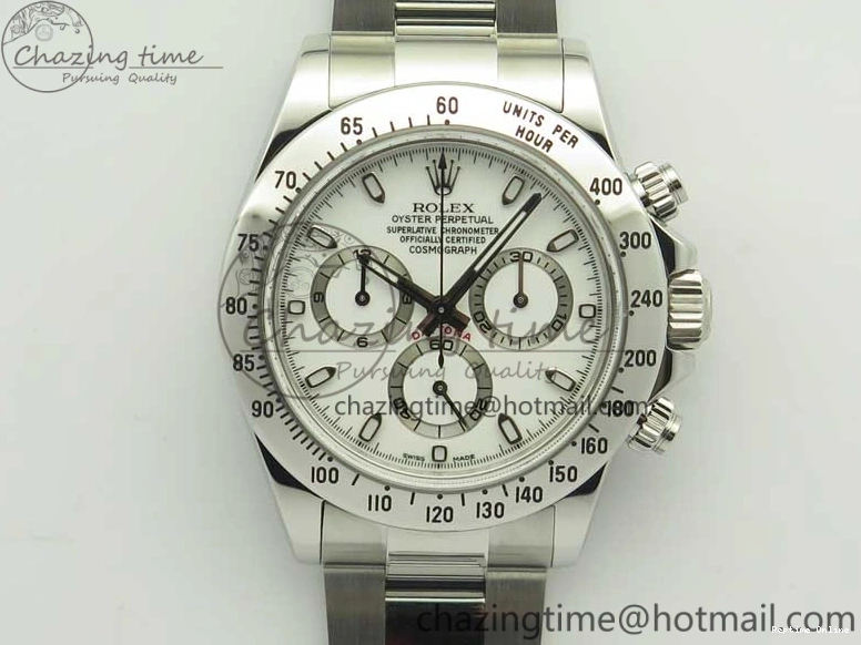 0412 Daytona 116520 ARF 1:1 Best Edition 904L SS Case and Bracelet White Dial A4130 Super Clone V Neat 3419